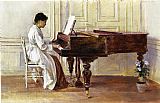 At the Piano by Theodore Robinson